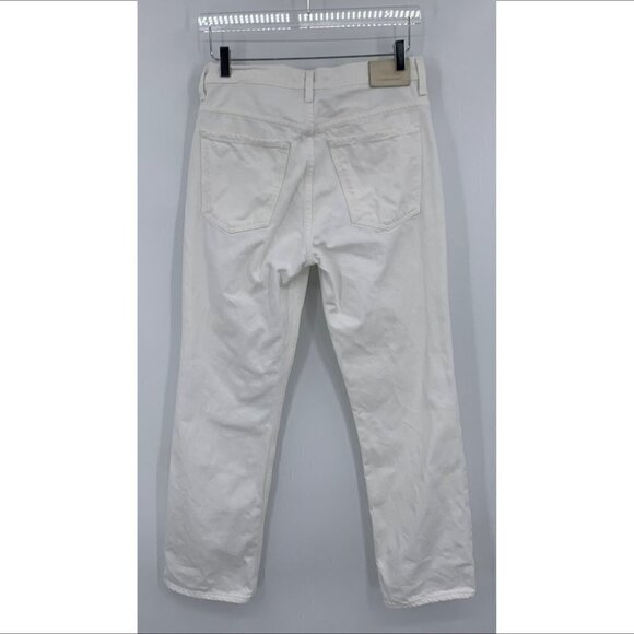 COH Daphne high rise stovepipe cream white straight leg denim jeans women 28 - Picture 5 of 7